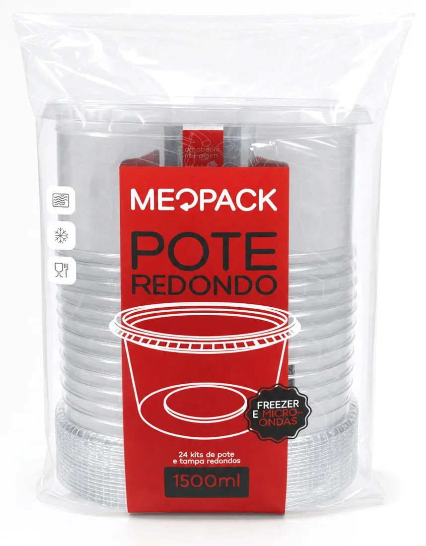 Embalagem do pote redondo 1500 ml